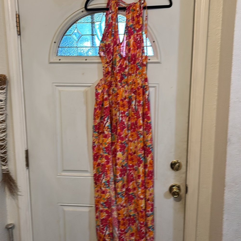 Women's Floral Maxi Dress - Multicolor size 14